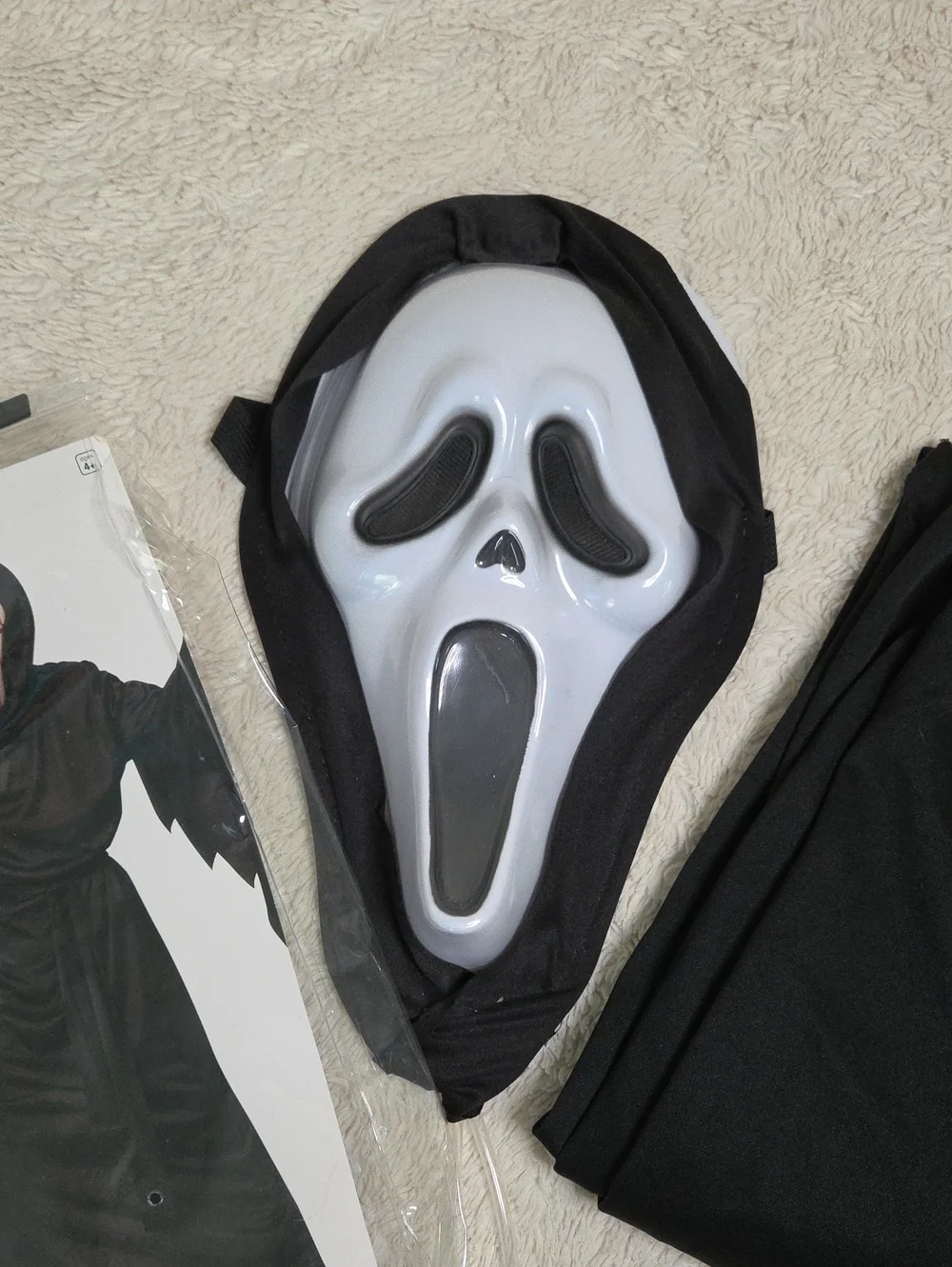 Spirit Halloween Ghost Face Costume & Voice Changer Sz XL 14/16
